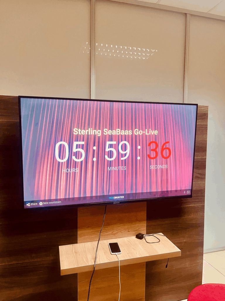 Sterling-SeaBaas cut over. Modern core banking migration.