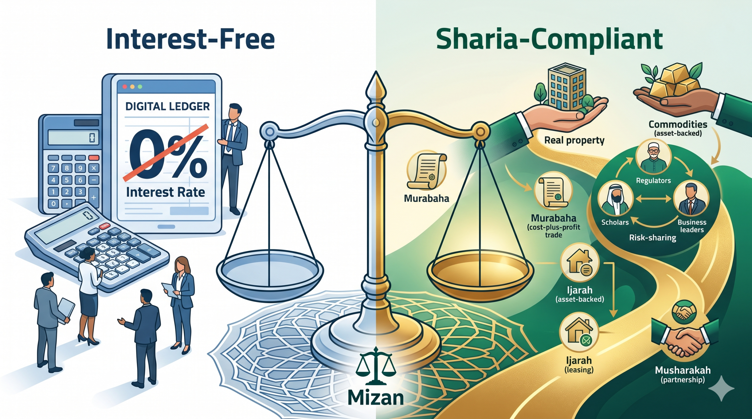 interest-free vs sharia-compliant banking