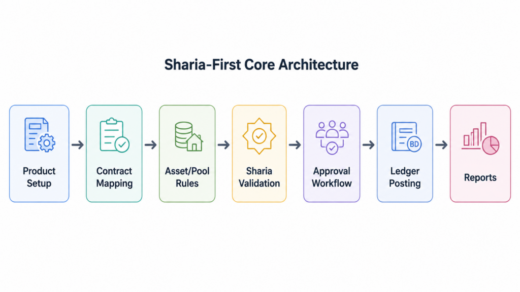 islamic core banking system. Sharia-first core architecture